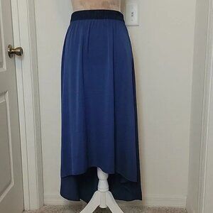 Chico's Size 1 High Low Cassandra Skirt, Navy Blue NW